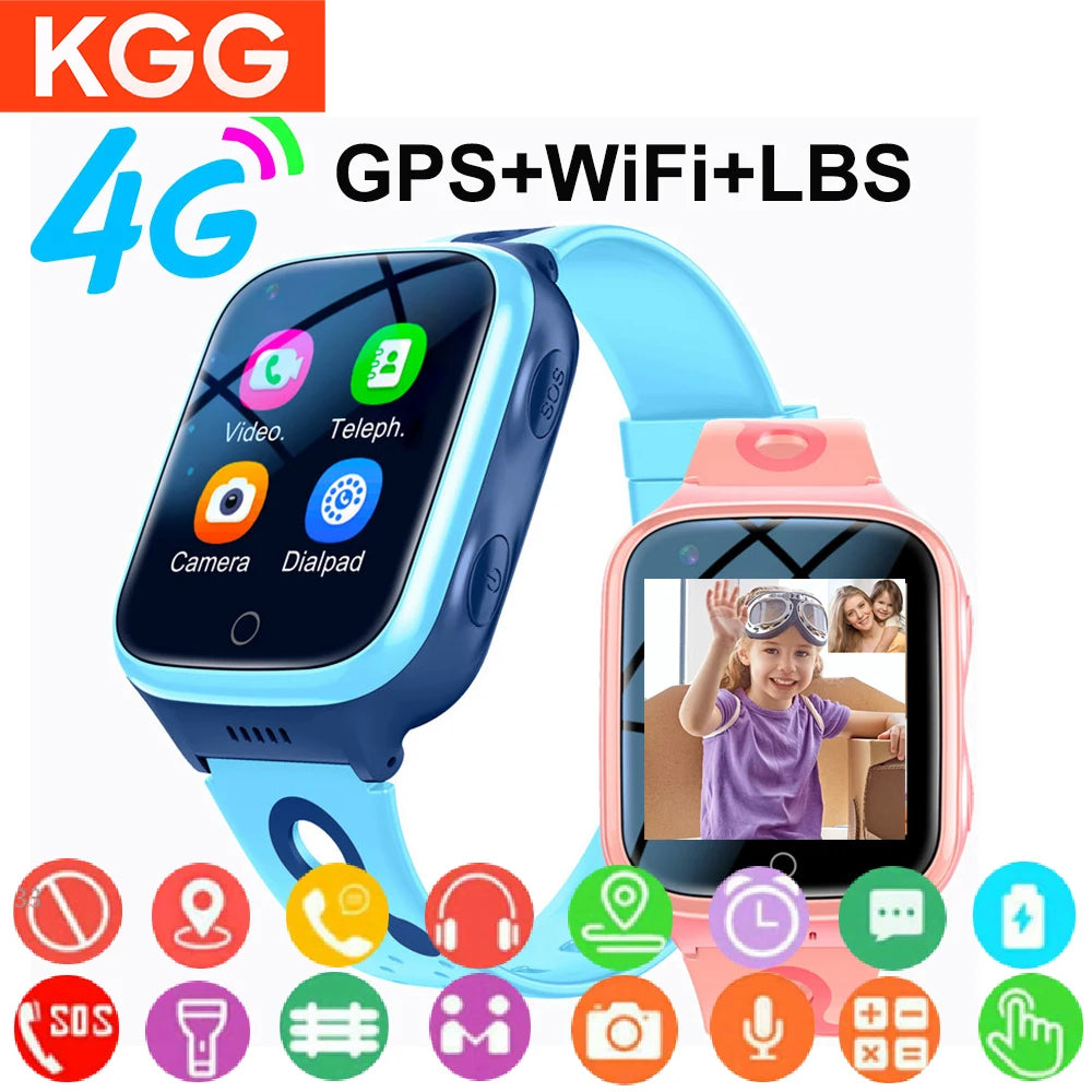 4G kids Smart Watch GPS WiFi Video Call Tracker Location SOS