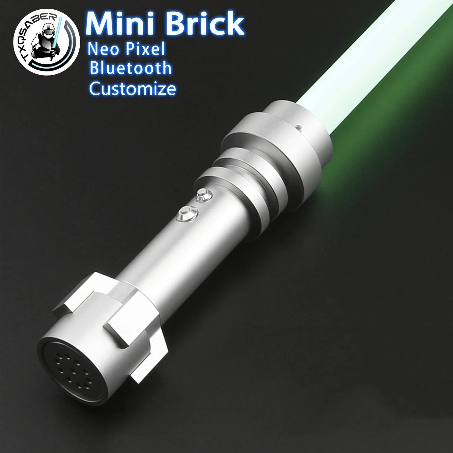 TXQSABER Mini RGB Lightsaber Toy with Metal Hilt