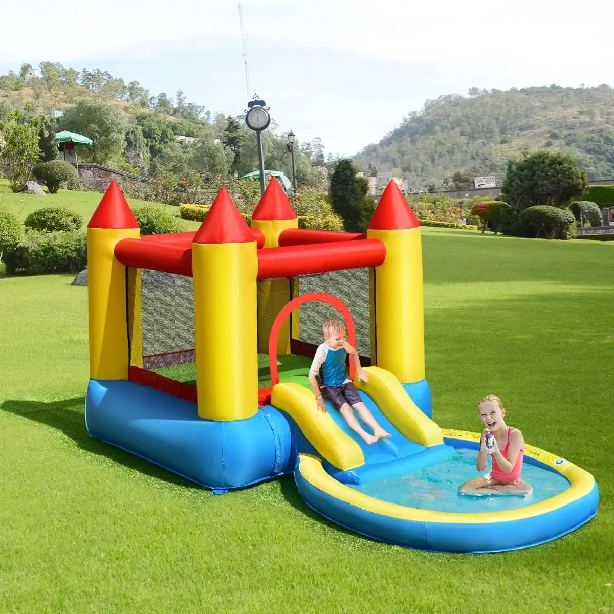 Inflatable Water Slide & Bounce House – Kids Splash Play Combo
